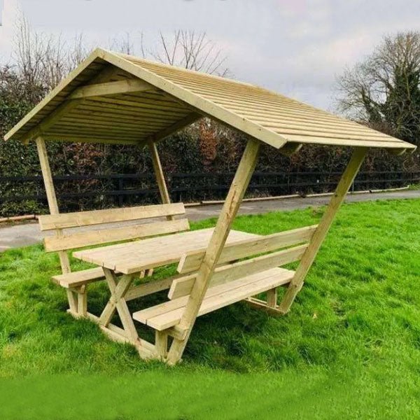 Garden Bench With Roof