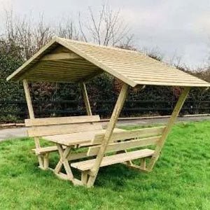 Garden Bench With Roof