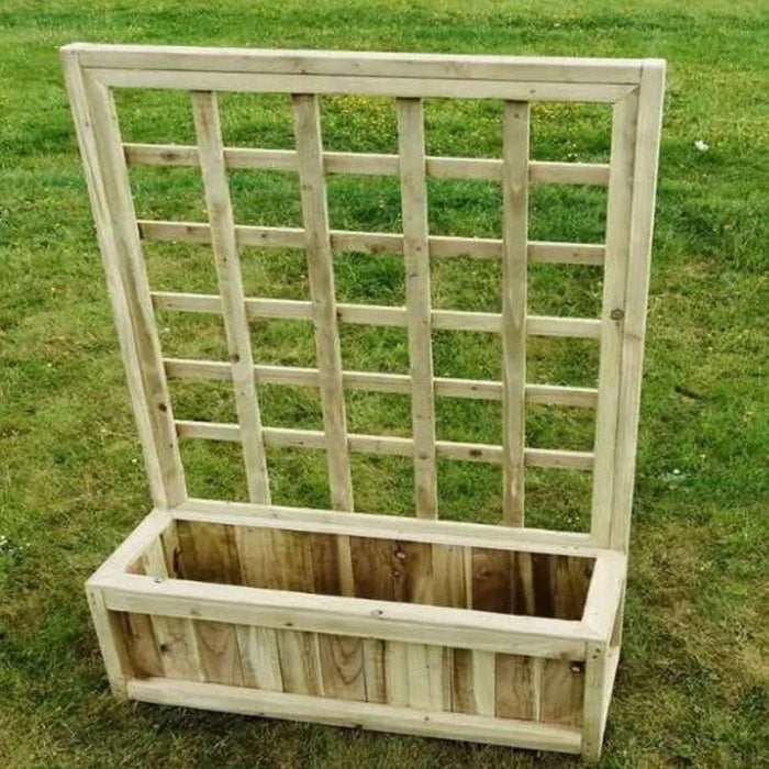 Wooden Lattice Planter